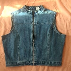 Cropped Biker Lee Denim Vest